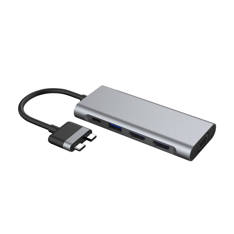 9-IN-2 Dual USB C HUB MST