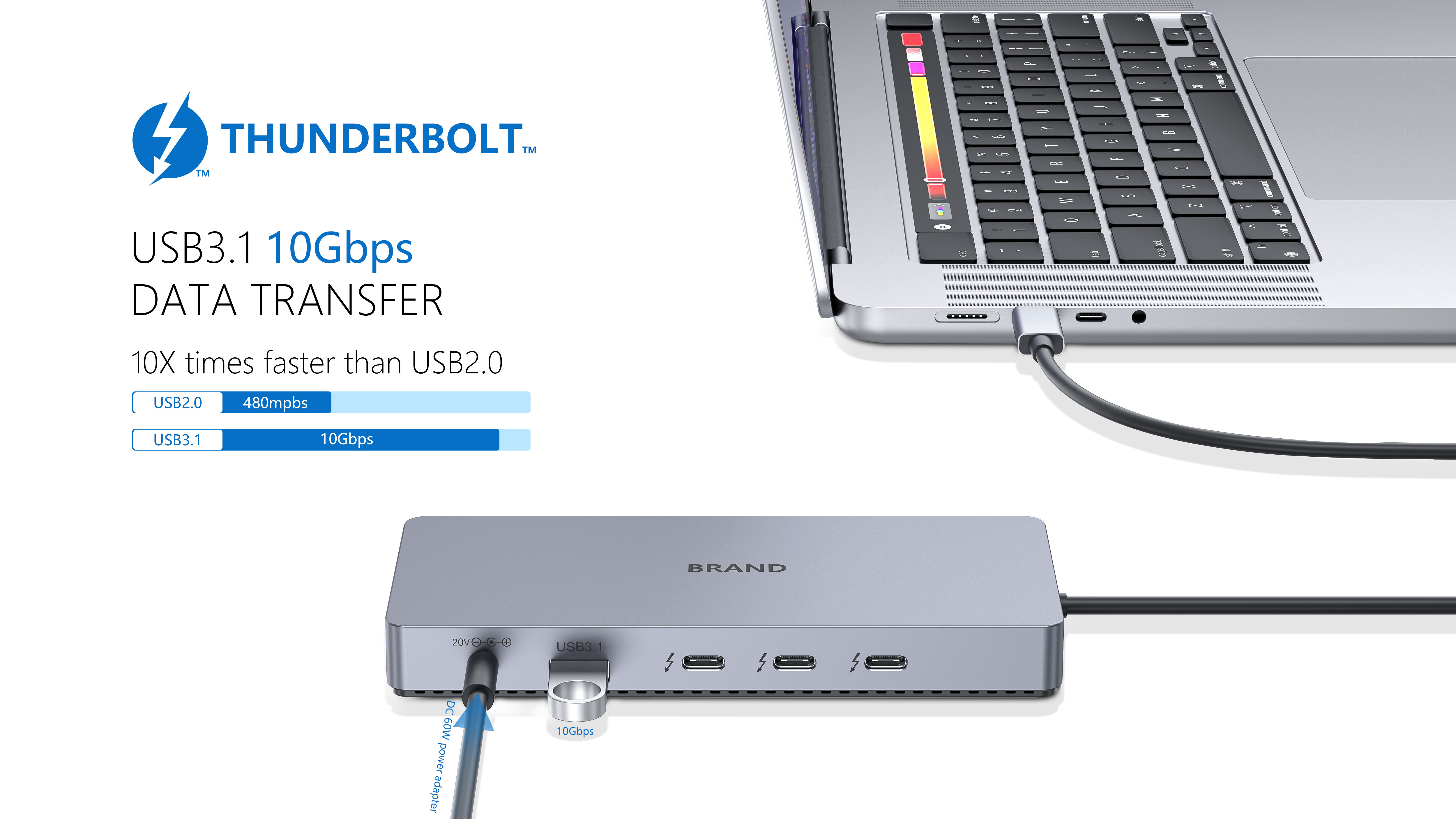 UCN3668 Thunderbolt4 GR USBC HUB